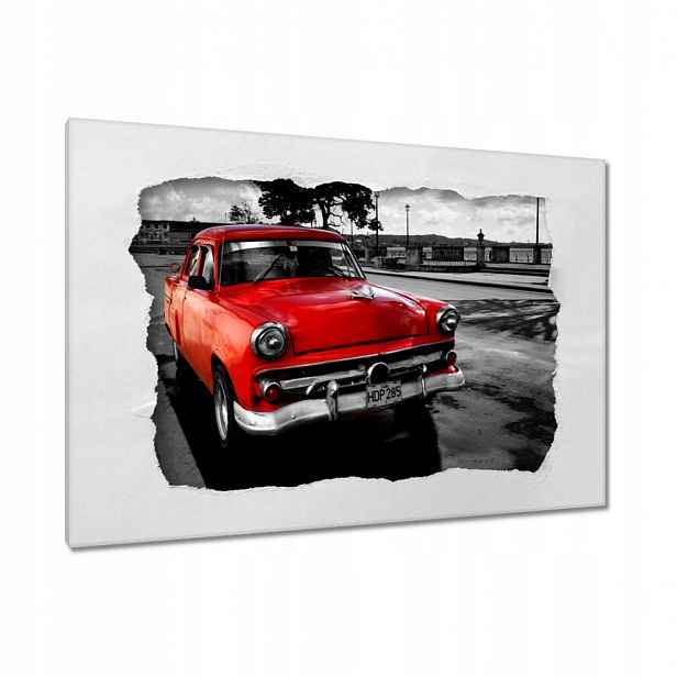 Obrazy 120x80 Kubánské červené auto