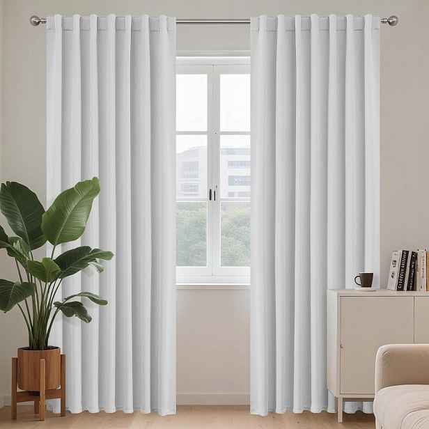 Tepelné zatemňovací závěsy Opaque Komplet 2 Kusů 210 x 132 cm Šedé