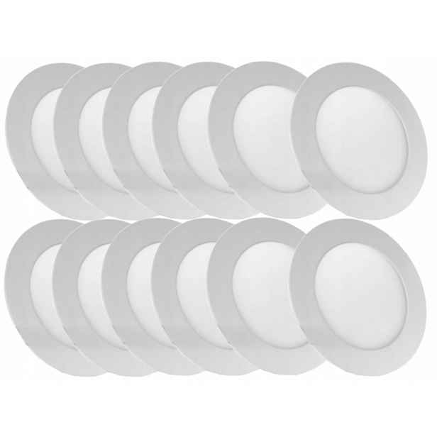 12x Stropní svítidlo Slim Led panel 6W Studená barva 6500K