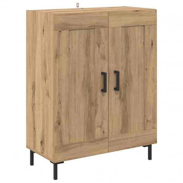 vidaXL Servírovací skříň Artisanový dub 69,5 x 34 x 90 cm