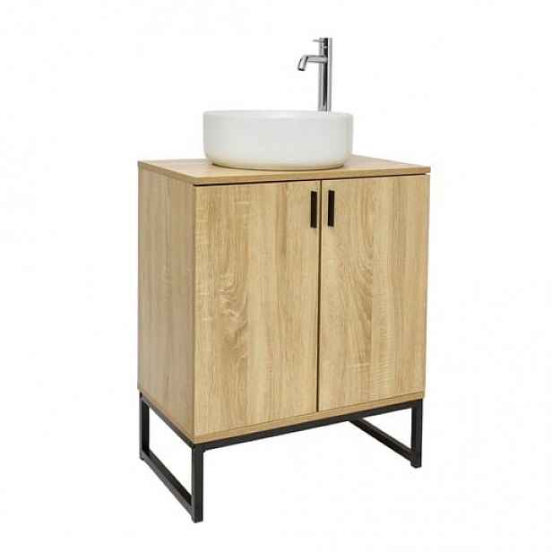 Ceramia Easy koupelnová skříňka s umyvadlem 60x73x36 cm světlý dub lesk EASYUMDB4