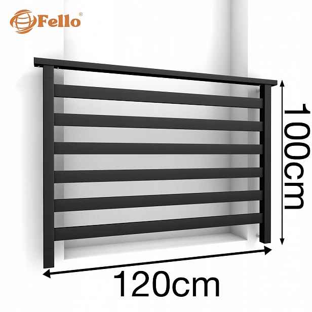 Fusion Francouzský balkon 120 cm Balustrada Ral