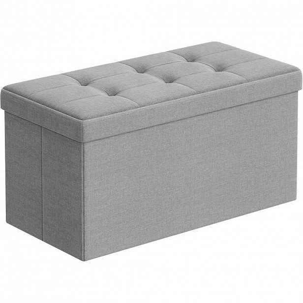 SEDACÍ BOX, textil, kompozitní dřevo, 76/38/38 cm