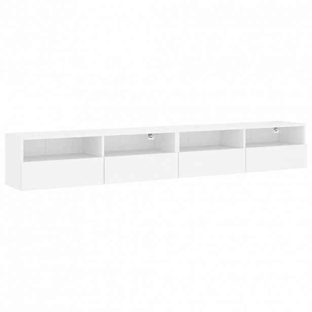 vidaXL Nástěnné TV skříňky 2 ks bílé 100 x 30 x 30 cm kompozitní dřevo