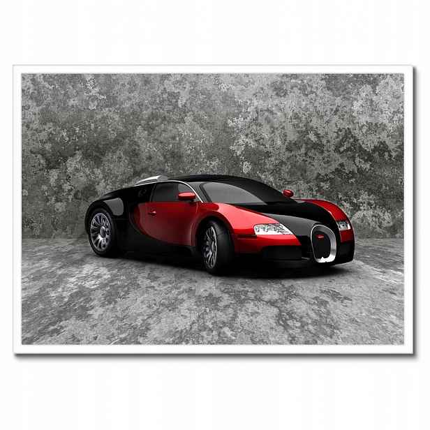 Plakáty v rámu 70x50 Bugatti Veyron Červená
