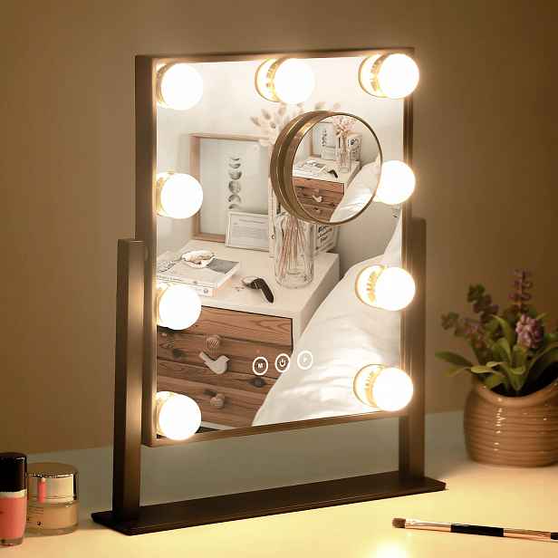 Zrcadlo 36x29 Hollywood makeup pro vizážový make-up
