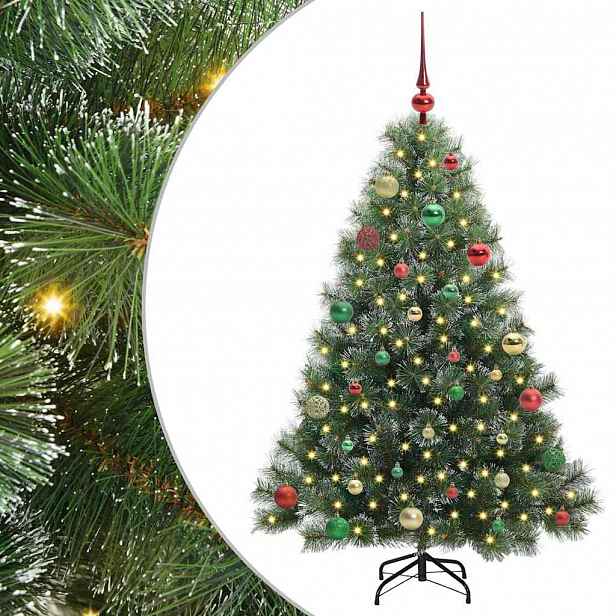 vidaXL Umělý vánoční stromeček s stojanem Zelená 150 cm PE a PVC