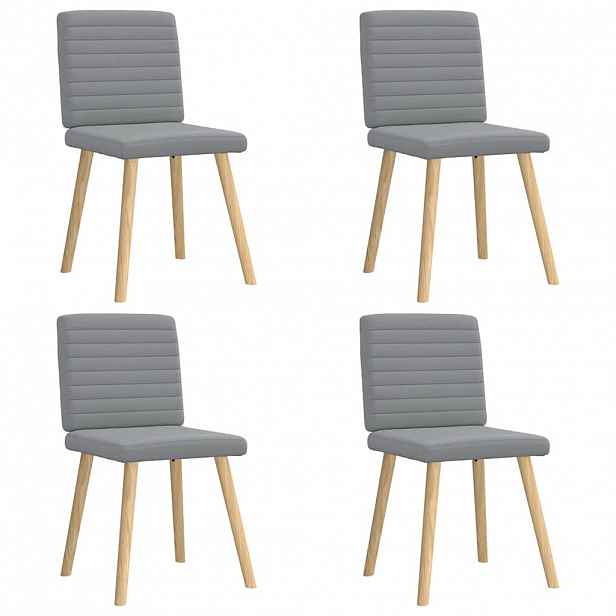 vidaXL Jídelní židle 4 ks světle šedé textil