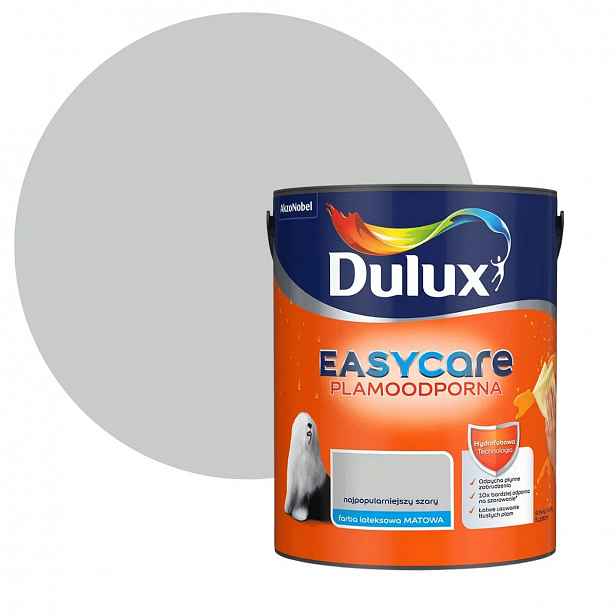 Dulux Easycare Barva Plamovzdorná Nejoblíbenější šedá 5L