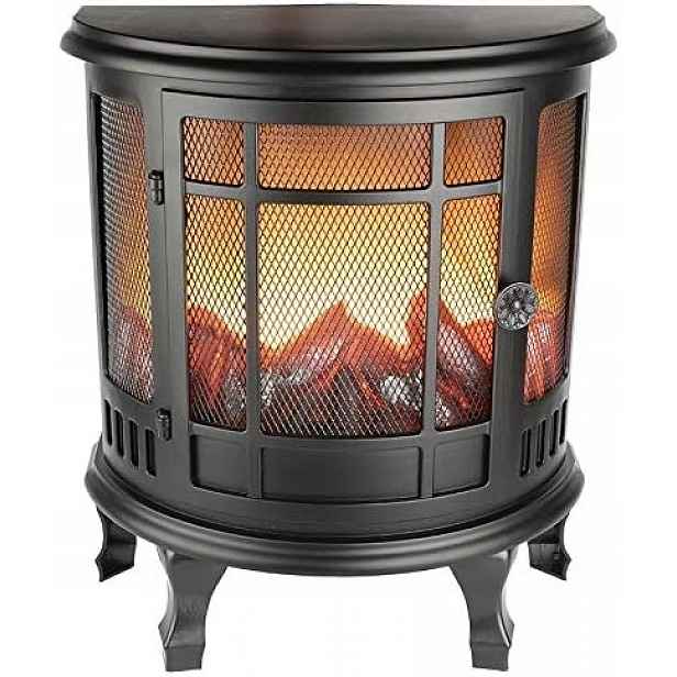 Led Kachlová Kamna Nostalgická 35X30 CM S Efektem Plamene A 6H Časovačem
