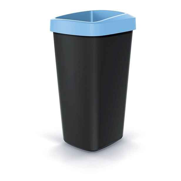 Prosperplast Odpadkový koš COMPACTO DROPIN černý/světle modrý, varianta 45 l