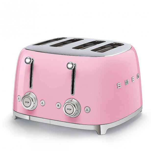 Toustovač Smeg 50´s Retro Style TSF03, 4x4, růžový