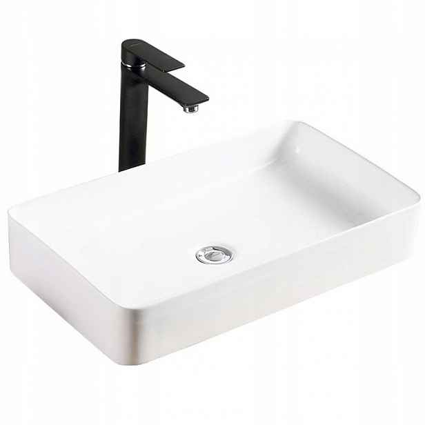 Keramické umyvadlo Denis bílé obdélníkové 61,5 cm Rea White