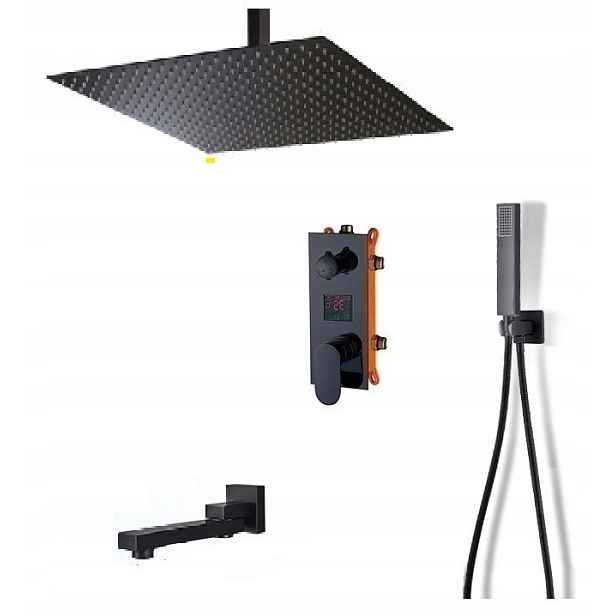 Sprchový set podomítková černá Black Mat 30