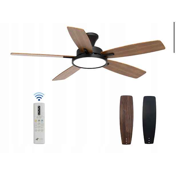 Stropní ventilátor s Led lampou Dálkový Ovladač 132 cm, tichý