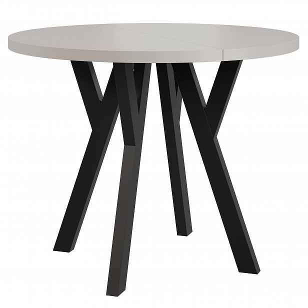 Stůl kulatý rozkládací 100/200 moderní Perlume Kaszmir loft fi100