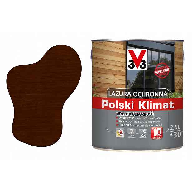 3V3 Výkonný lakovací nátěr na dřevo s dekorativní impregnací na dřevo Extra