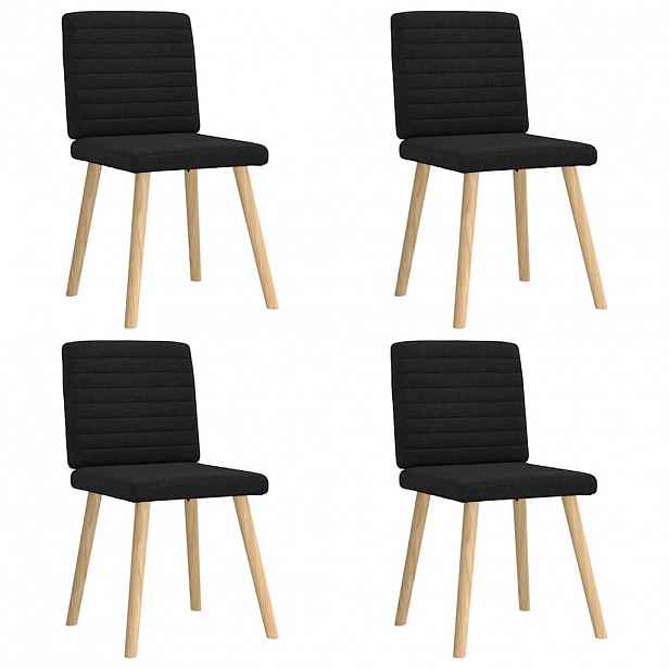 vidaXL Jídelní židle 4 ks černé textil