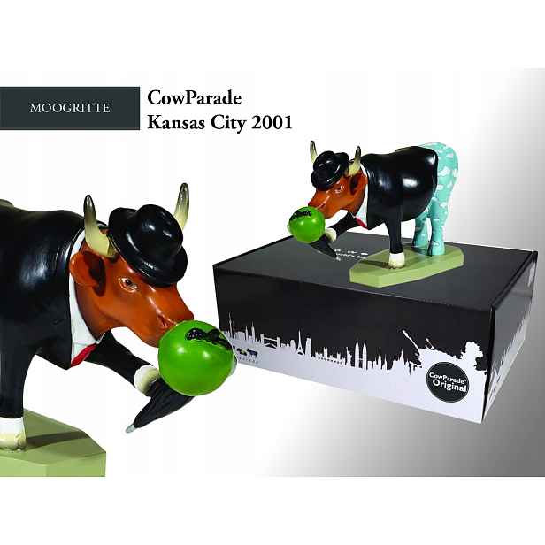 CowParade Událost v Kansas City v roce 2001 Moogritte, autor: Linda Jayne Schmer