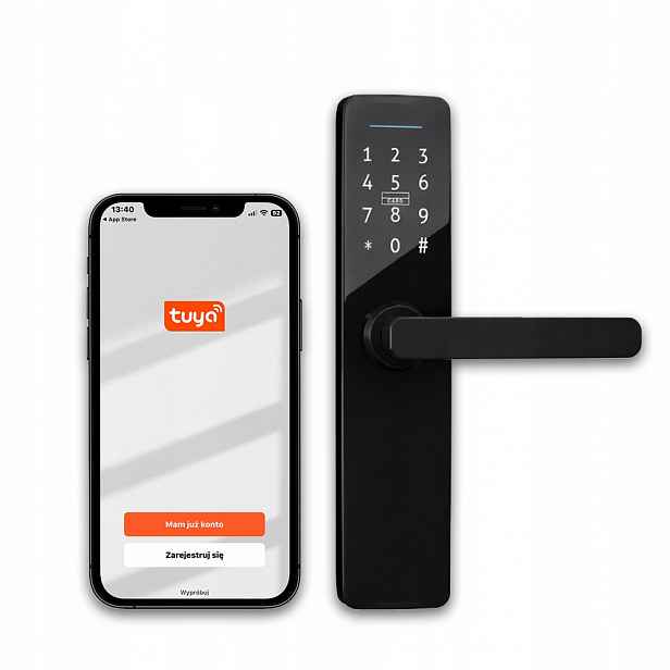 Elektronická klika Tuya pro dveře Kód Otisk prstu Rfid Bluetooth