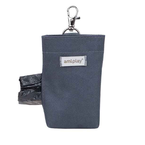 Pouzdro na sáčky na psí exkrementy RUMBA šedá 6x2x11 cm