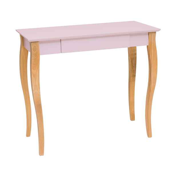 Růžový psací stůl Ragaba Lillo, délka 85 cm