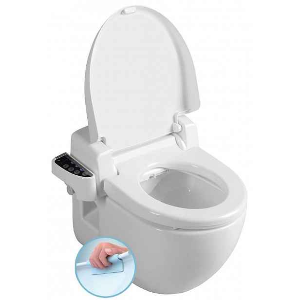 Sapho Brilla - Elektronický bidet s keramikou, SoftClose, Rimless bílá NB-R770D-1