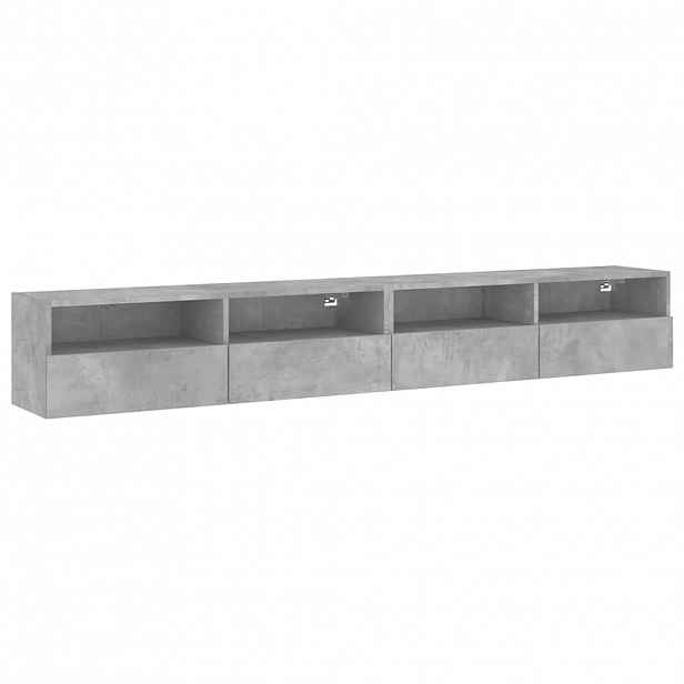vidaXL Nástěnné TV skříňky 2 ks betonově šedé 100x30x30 cm kompozit