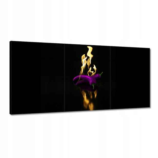Obrazy 120x60 Fialová paprička Oheň