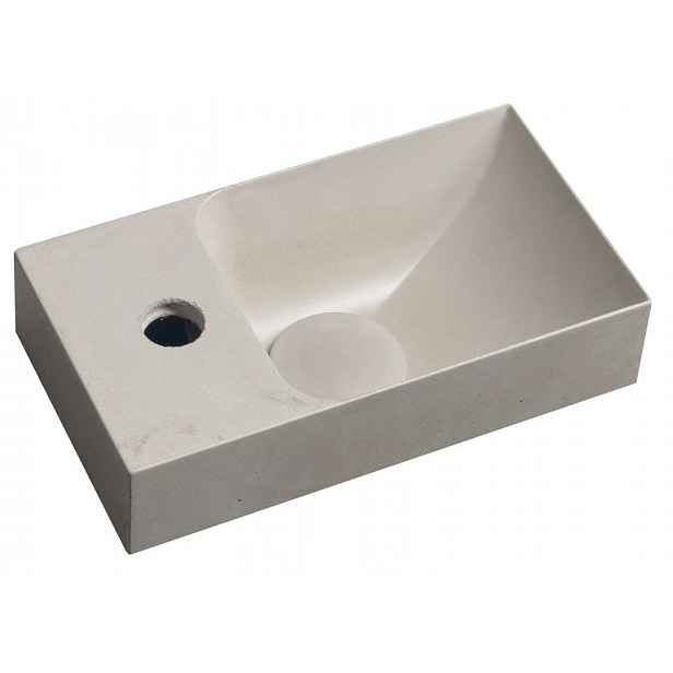 Sapho Small - Umývátko, 31x17 cm, bez přepadu, otvor pro baterii vlevo, písková PK30014
