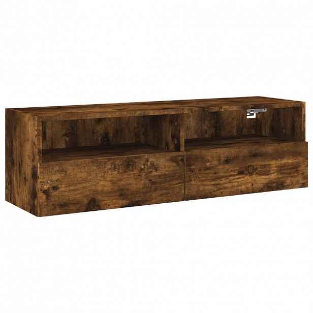 vidaXL Nástěnná TV skříňka kouřový dub 100x30x30 cm kompozitní dřevo