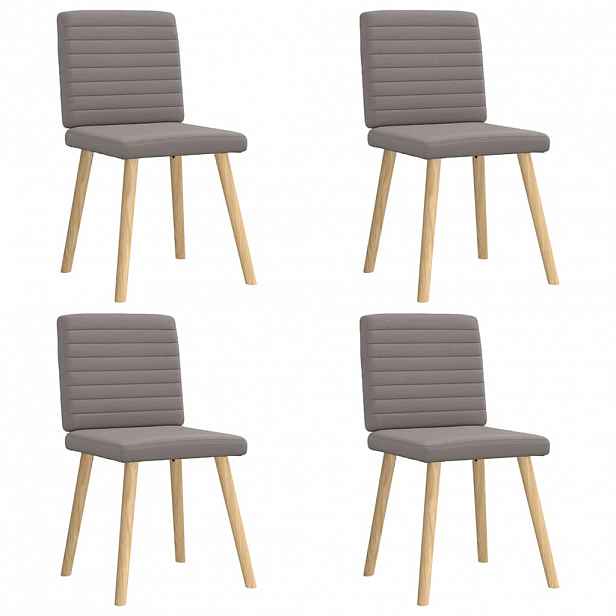 vidaXL Jídelní židle 4 ks taupe textil