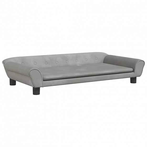vidaXL Dětská pohovka světle šedá 100 x 50 x 26 cm samet