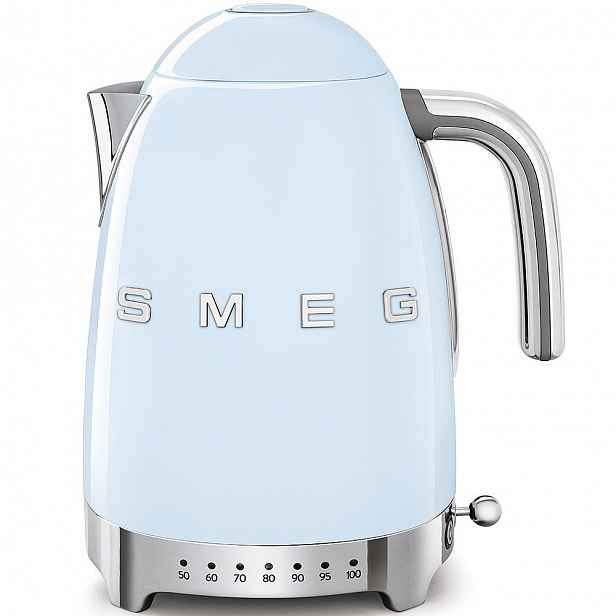 Rychlovarná konvice Smeg 50´s Retro Style KLF04, s regulací teploty, pastelově modrá