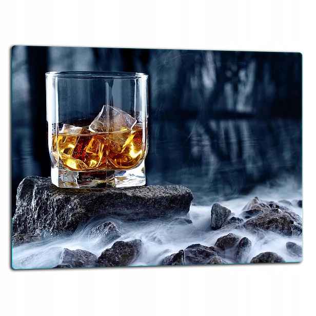 7v1 Skleněná Deska Na Krájení 52x40 Whisky