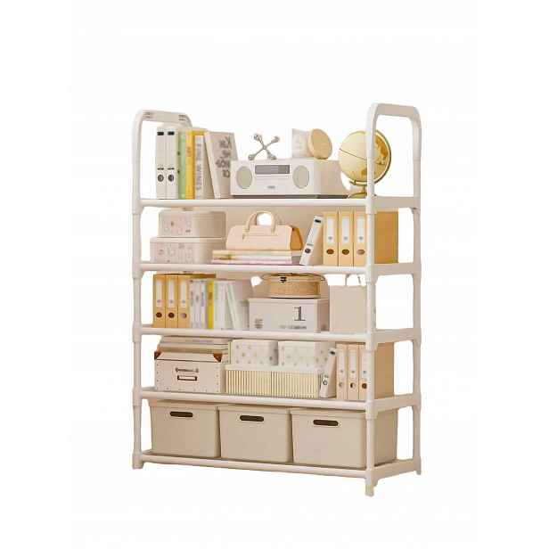 Shein Bílý 5-VRSTVÝ Regál S07__56X28X98,8 CM