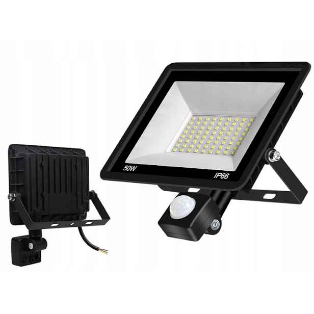 Halogenová venkovní lampa do garáže 50W IP65 detektor