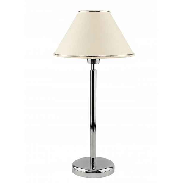 Noční Lampa Begamo Stříbrná Ecru Abažur 1xE27 52 cm Stolní lampa Pokoj