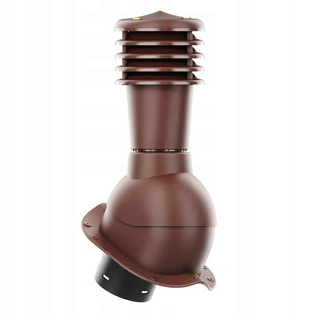 Větrací komín Smart fi125 plechová střešní krytina nezateplená Bronz 8017