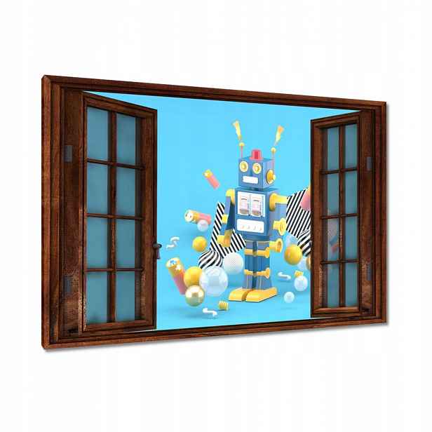 Obrazy 90x60 Modrý robotický robot