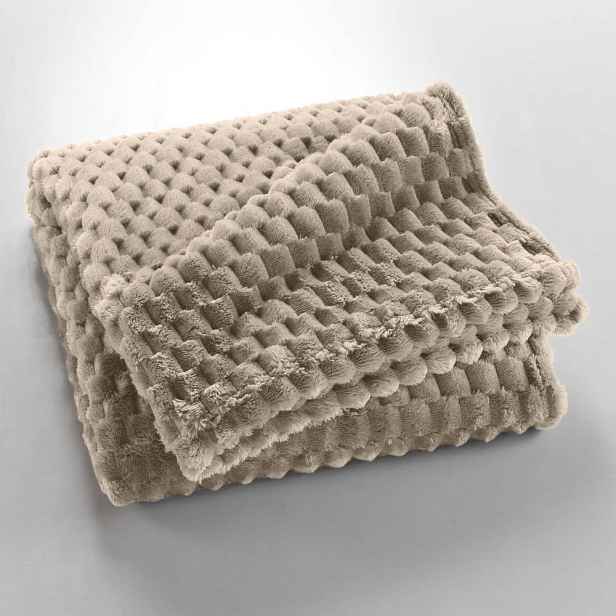 Taupe deka z mikroflanelu 125x150 cm Mini Frosty – douceur d'intérieur
