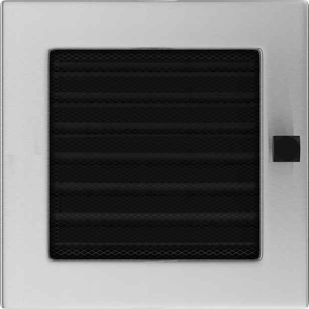 Ventilační mřížka do krbu 17x17 broušená s žaluzií