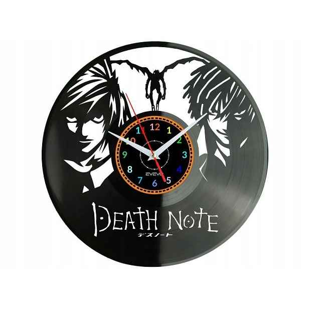 Death Note Nástěnné hodiny Vinylová deska Moderní dekorativní jako Dárek