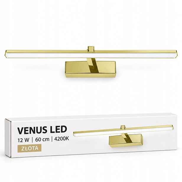 Do obchodu lampa Venus 12W 60 cm zlatá Led nad vitrínu 4200K IP44 840lm