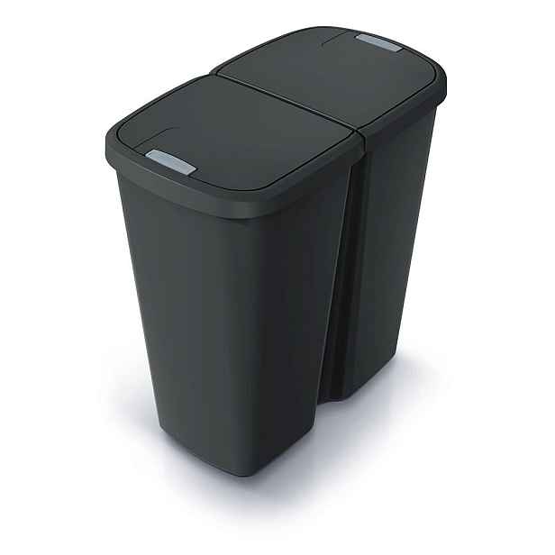Prosperplast Odpadkový koš COMPACTO DUA 45 L černý