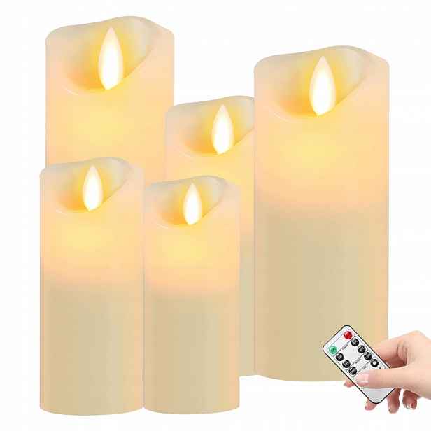 Set 5 x Led Svíčka Efekt Plamene Náplň Do Hřbitovních Svíček Na Vánoce