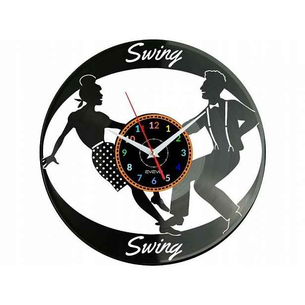 Swing Dárek Originální dekorace do domu Hodiny z vinylové desky