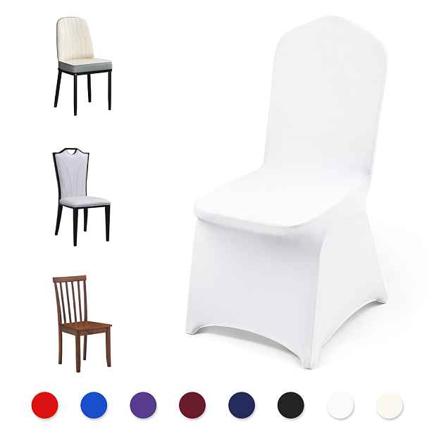 TEMU VEVOR Potahy na židle, Polyester Spandex potah na židle, Pružný ochranný potah na židle s plochým předním dílem, Univerzální pro jídelny,