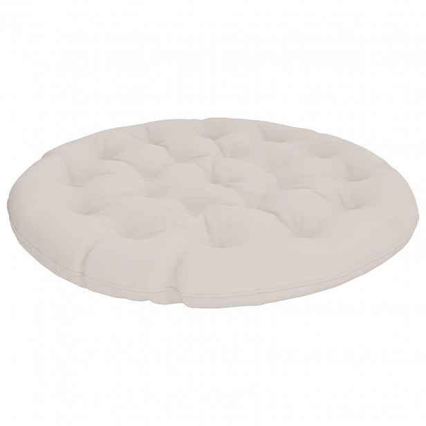 vidaXL Polštář na papasan VIANEN 100% polyester Bílá Ø 130 x 12 cm