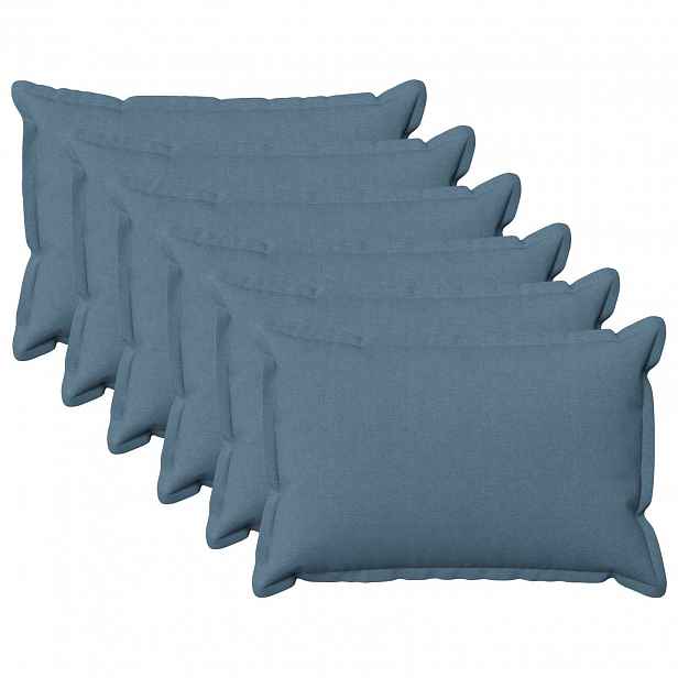 vidaXL Povlak na polštář 6 pcs HOUTEN Modrá džínovina 50 x 75 cm